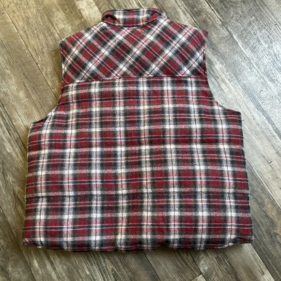 Pendleton Vest Mens 2XL Wool Reversible Button Snap Plaid USA Hunting - Picture 4 of 8